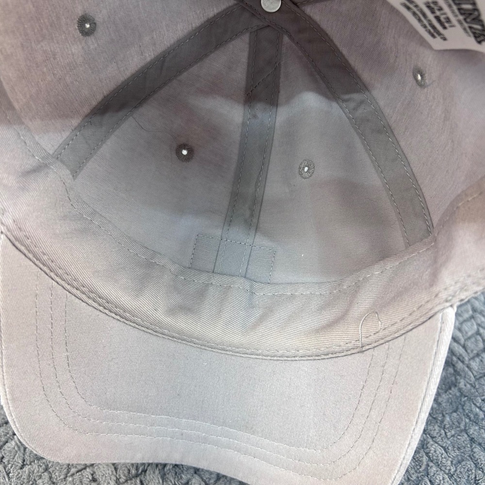 Victoria's Secret Pink Rubber Logo Patch Womens Grey Baseball Cap Adjustable OS - Picture 4 of 6